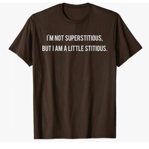 Women's Black T-shirt The Office I'm Not Superstitious Michael Scott Size 1X NWT